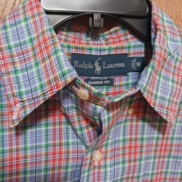 Polo (Ralph Lauren)-(Short Sleeve)-(Blue/Red-Plaid)-(Size M)-(Pre-owned)-$30.00 - Picture 4 of 4